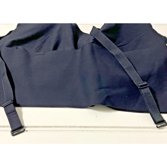 OKKO Black Wireless Bra Bralette with Adjustable Straps Size L Wide Band - Picture 4 of 5